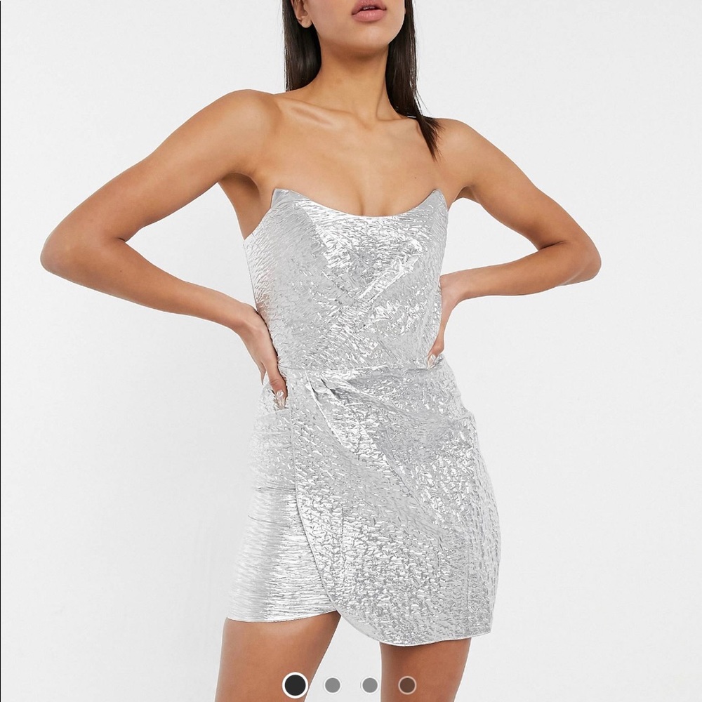 & Other Stories off the shoulder mini dress